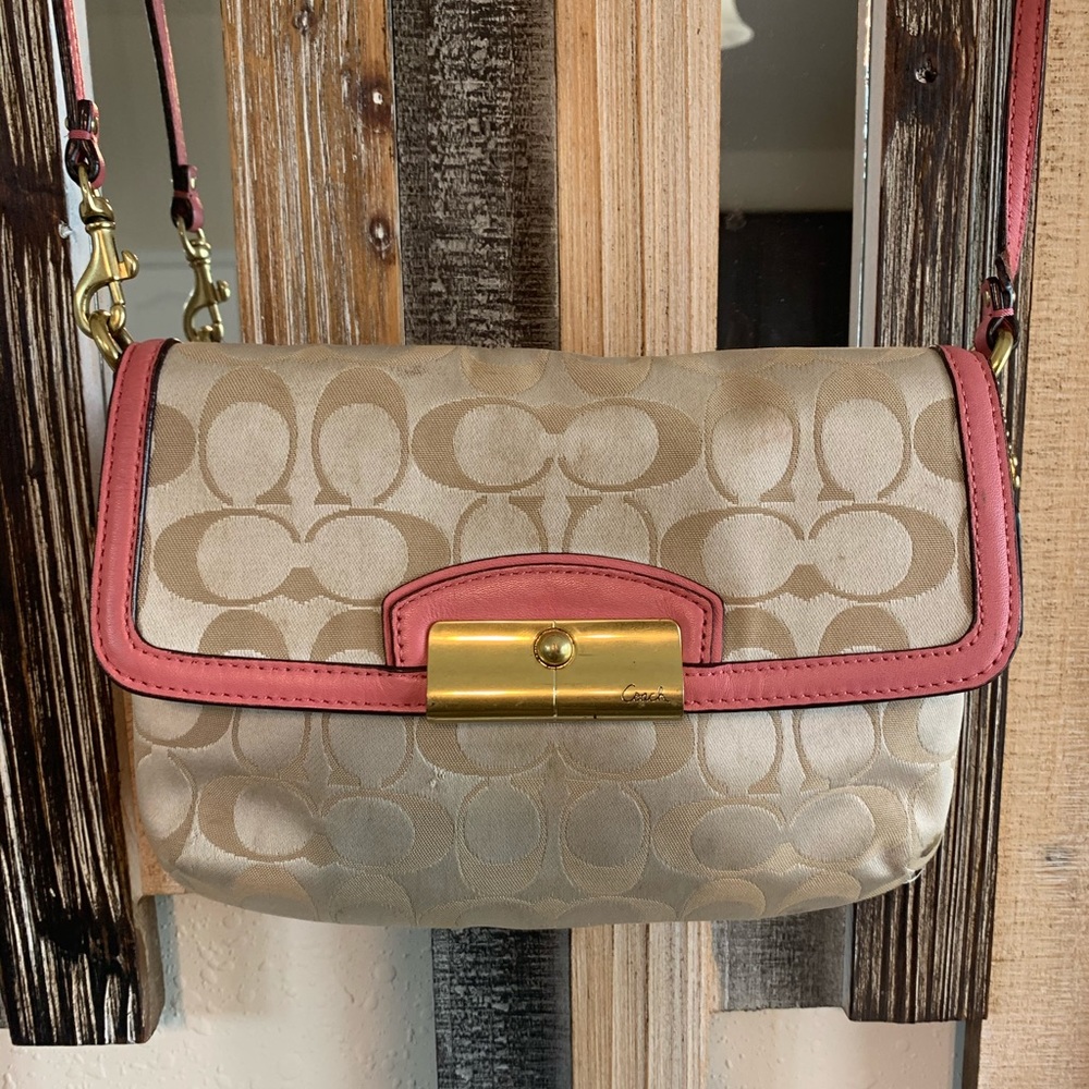 Coach Crossbody Bag Pink/Khaki